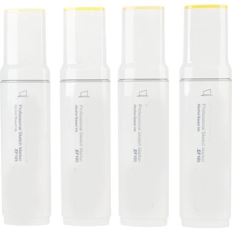 Marqueur à pointe large rechargeable, encre alcool, idéal pour graffiti, signalétique et peinture extérieure - Série Jaune (1/5)
