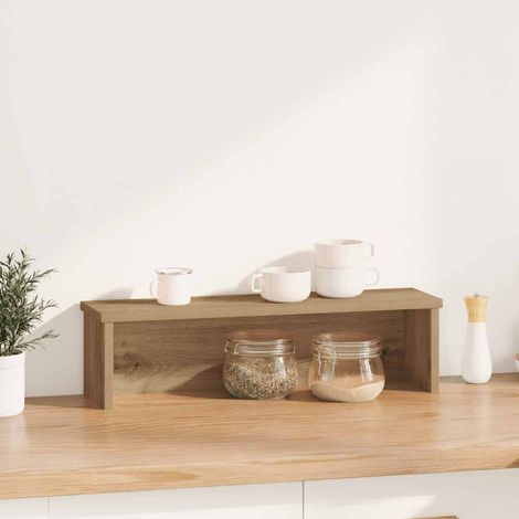 Pensile da Cucina Scaffale da Cucina Impilabile Rovere Artigianale 60x15x16 cm (1/5)