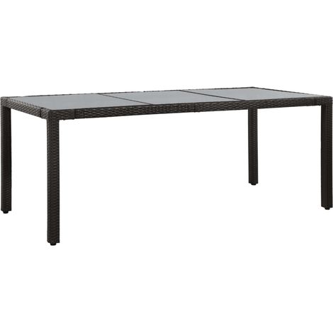 Maison Exclusive - 9-tlg. Garten-Essgruppe Poly Rattan Schwarz (1/5)