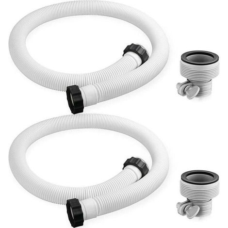 Für Intex, Schlauchadapter für den Pool, Ersatzschlauch für die Pumpenfilter, Schlauchverbindungen (2 Stück) Etikett