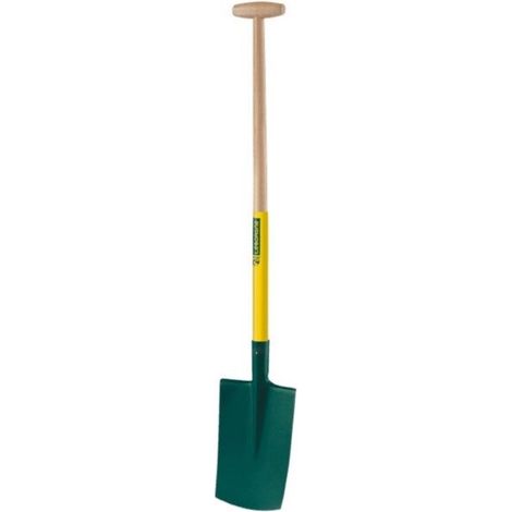 Bêche à rebord (28 cm) - manche béquille en bois certifié PEFC 100% - Leborgne (1/2)