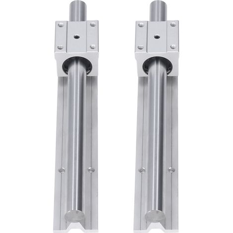Lot de 2 Rails Linéaires 300mm Guide Linéaire SBR20 avec Bloc Coulissant pour CNC, Axe de Mouvement, Pièces de Précision (1/5)
