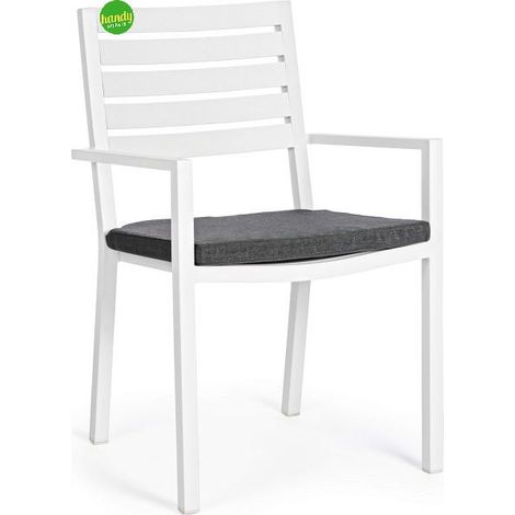Sedia Bizzotto helina con braccioli bianco (1/5)