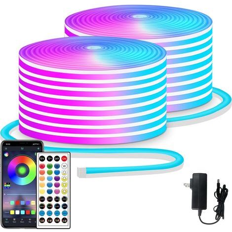 Neon LED strip light, 5 meters - 300 LED beads, suitable for indoor and outdoor use, waterproof. (1/5)