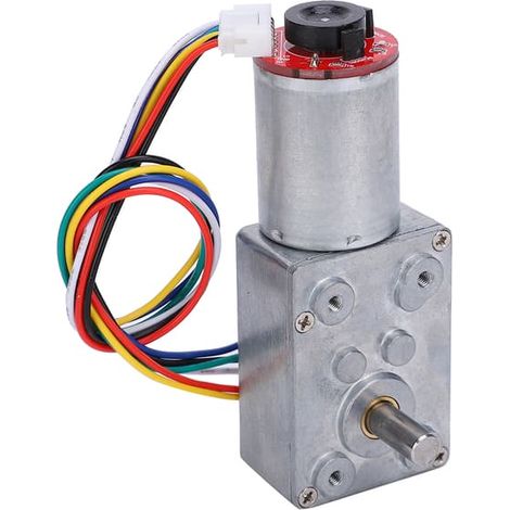 Motoréducteur à vis sans fin avec encodeur, moteur CC à balais 20-60 tr/min, composants électroniques JGY371DC12V 40 tr/min (1/5)