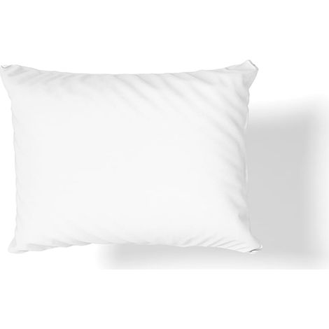 Taie d'oreiller en satin de coton blanc 70×80