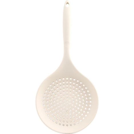 Grande passoire en silicone épaisse d'une seule pièce, résistante aux hautes températures, de qualité alimentaire, nouilles à long manche, outil de cuisine domestique, cuillère d'écumoire avec poignée