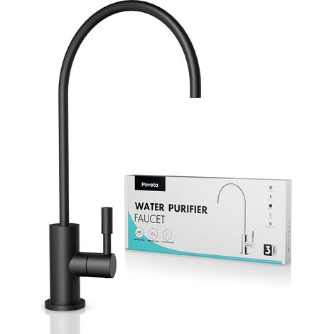 Robinet Cuisine Pour L'eau Potable et osmose Inverse, Noir (1/5)