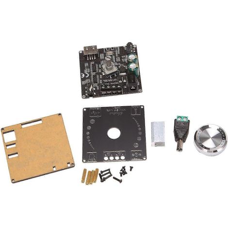 Carte d'amplificateur stéréo Bluetooth 5.0 XY-AP100L 100 W x 2 avec entrée auxiliaire, port USB et son numérique. Alimentation unique 12 V/24 V CC. WHBYV (1/4)