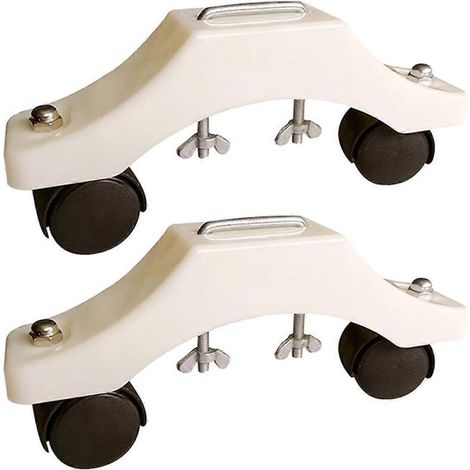 Support en U à roulettes pour radiateur électrique, déplacement facile, blanc (1/5)