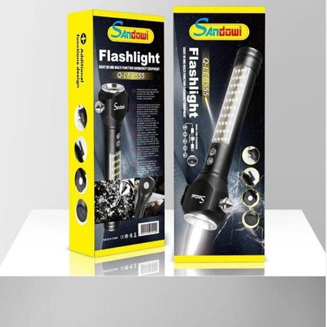Andowl - Torcia Led Flashlight Accessorio Casa Esterni Emergenza Multifunzione Q-led555 - (1/2)