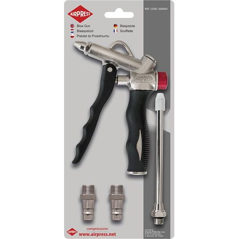 Pistola ad aria airpress 4300003 regolatore pressione ugelli intercambiabili