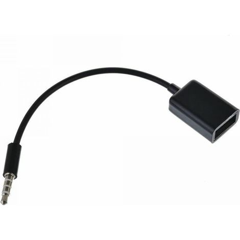 15 cm Aux-In-Kabel 3,5-mm-Klinke-Stecker auf USB 2.0-Buchse (1/5)