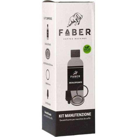 KIT MANUTENZIONE PER FABER (DECALCIFICANTE 250 ML - 1 GUARNIZIONE - 1 FILTRO DOCCIA - 1 FILTRO ACQUA)