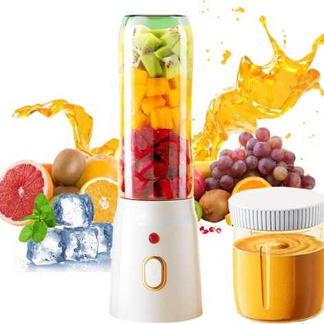 Portable Blender Cup, Electric Usb Juicer Blender, Mini Blender Portable Blender For Milkshakes And Smoothies, 450Ml (1/5)