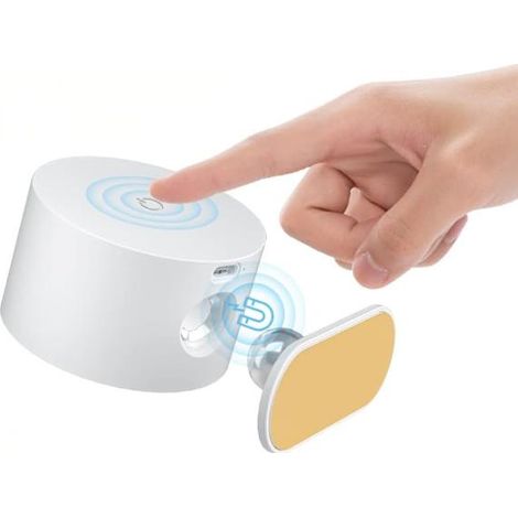 Applique murale d'intérieur avec port de charge USB 1pc applique murale LED tactile contrôlée par effleurement blanc, lampe de chevet de chambre rotative à 360 ° (1/4)