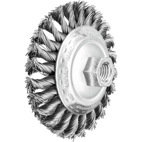 PFERD TOOLS Kegelbürste gezopft KBG Ø 100x13 mm M14 Stahl-Draht-Ø 0,50mm Winkelschleifer 5 Stk