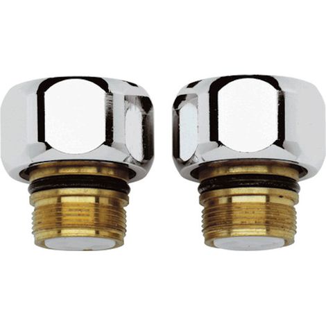 GROHE 47189000 Rückflussverhinderer mit Sieb - 2 Stück - verchromt für AP-Thermostate