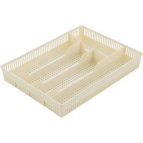 INSERTO DE CAJÓN DE PLÁSTICO CALADO COLOR CREMA - BEN