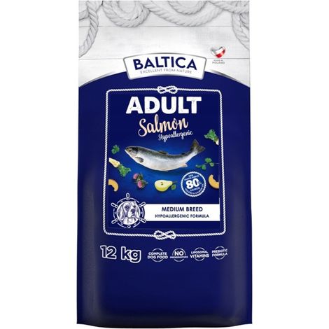 Croquettes pour chien BALTICA EXCELLENT Saumon Hypoallergéniques M 12 kg (1/2)