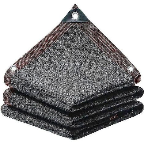 Filet d'ombrage en PEHD avec œillets - 2 x 3 m, noir, protection contre la chaleur et l'intimité (1/5)