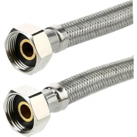Garis Flexible Doble Hembra Acero Inoxidable 1000 mm Sanitario