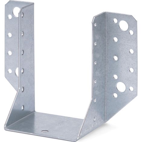 Sabot de charpente type A 80 x 120 mm – Acier galvanisé sendzimir – Fixation latérale – Lot de 25 pièces pour chantiers – Alberts