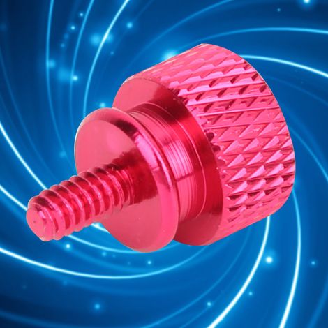 20-teiliges Set hochbelastbarer Schlitzschrauben aus eloxierter Aluminiumlegierung, 6-32 Zähne (Rosa) (1/5)