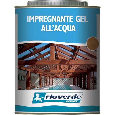 Impregnante GEL all'acqua per legno 5 litri RG1680 BIANCO RIO VERDE RENNER