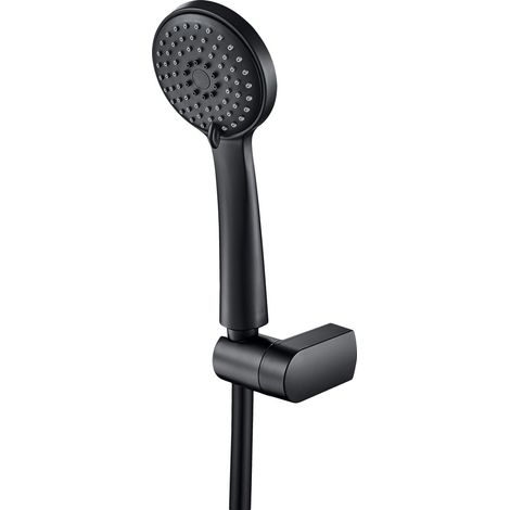 Set doccia con staffa fissa montaggio a parete colore nero - Karto