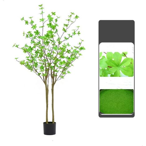 Künstlicher Enkianthus-Baum von Zstar, großer Enkianthus-Baum im Topf, große, realistische künstliche Zimmerpflanze im Topf für Wohnzimmer, Büro, Garten, Balkon, Dekoration, 150 cm (1/5)