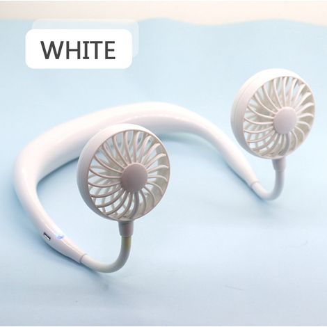 Ventilateur électrique mini USB portable, rechargeable et mains libres, à porter autour du cou, idéal pour les voyages, le sport et les activités de plein air. Pratique et créatif, il est parfait pour (1/4)