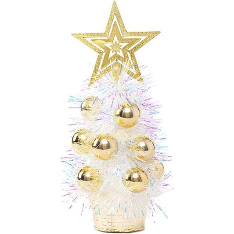 Adaptable pour la décoration de Noël, fêtes de vacances, anniversaires, mariages, bricolage, artisanat et cadeaux, arbre de table décoratif, affichage élégant et délicat. (1/4)