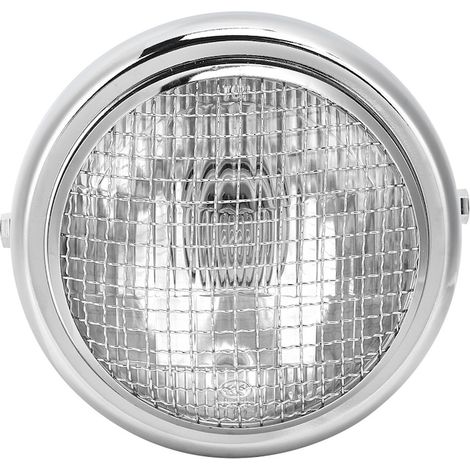 Phare moto 7 pouces, 12V 55W, verre blanc, style rétro, feu avant classique pour moto et véhicule (1/5)