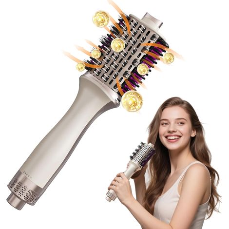 Brosse Soufflante 3 en 1 Brosse Chauffante à Air Chaud pour Sécher, Apporter du Volume, Lisser et Mettre en Forme (1/5)
