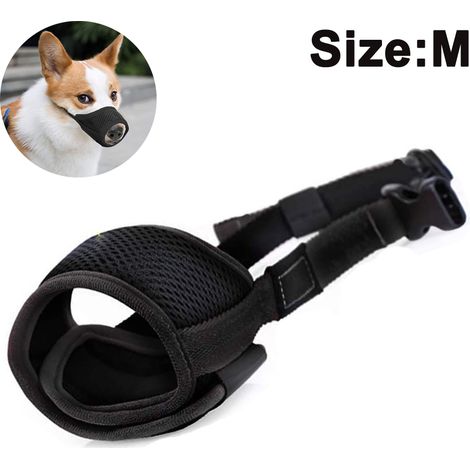 Muselière pour chien en nylon souple, anti-morsure et anti-aboiements, sécurisée, en maille respirante, pour chiens de petite, moyenne et grande taille.