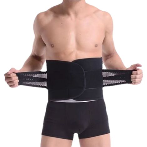 Ceinture De Soutien Lombaire - 3 Renforts En Cartilage Mémoire - Réglable Pour Sport Et Activités Quotidiennes - Taille L - Noir (1/5)