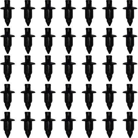 Rivet Plastique, Clips Voiture, de Fixation Agrafes Noir (1/5)