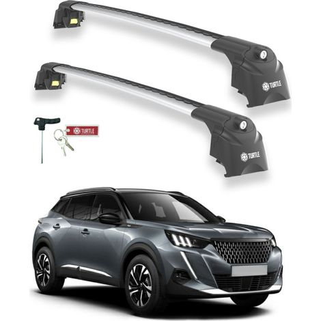TURTLE kompatibel mit Peugeot 2008 2020-2023 Dachträger Air2 Grau (1/5)