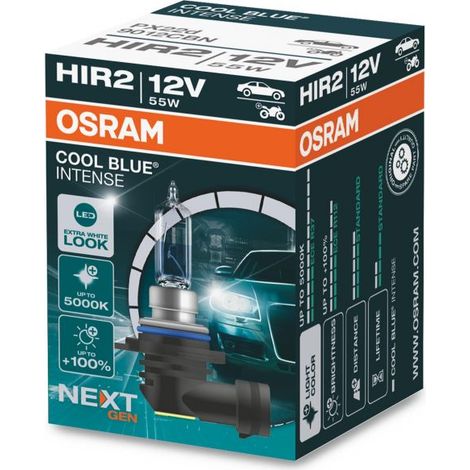 1x HIR2 COOL BLUE INTENSE NEXT GEN - 12V 55W - OSRAM - 5000K +100% - 9012CBN AMPOULE (1/5)