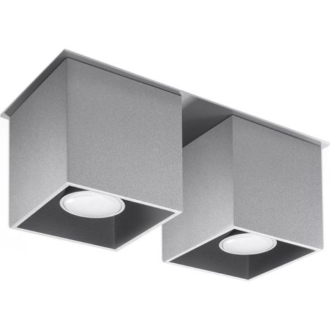 Deckenleuchte Delta 2 GU10 Grau Aluminium Lumino 00.134.64 (1/5)