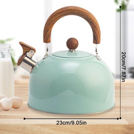 Bollitore con fischio da 3 litri con manico ergonomico Cool Touch per piani cottura a gas e a induzione