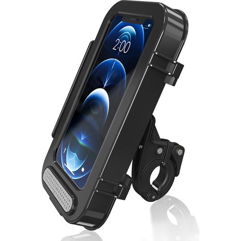 1 support de téléphone étanche pour vélo et moto, fenêtre tactile haute résolution, rotation 360°, IP67, compatible smartphones 7 pouces (1/5)
