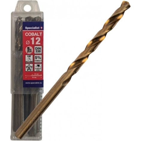 Foret en métal Specialist Cobalt 12x151 mm 5 unités