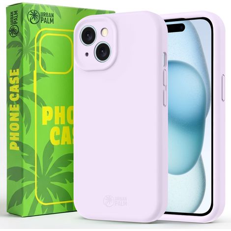 Funda UrbanPalm para iPhone 15, de silicona, compatible con MagSafe, color morado lila. (1/5)