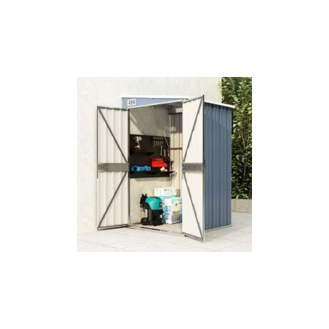 Remise de jardin murale Gris 118x100x178 Acier galvanisé (1/5)