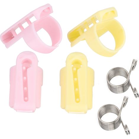 Lot de 6 guides-fils pour tricot, porte-aiguilles et dé à coudre en plastique (1/5)