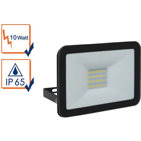10 Watt LED Strahler ALU, 5000 Kelvin Neutralweiß, IP65, 9x12cm
