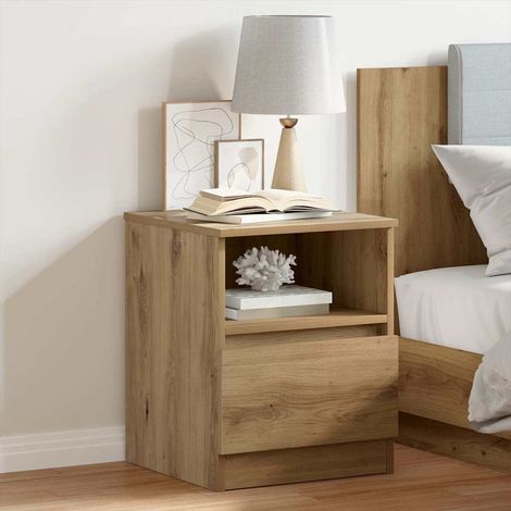 vidaXL Nachttisch Artisan-Eiche 40x40x50 cm Holzwerkstoff (1/5)