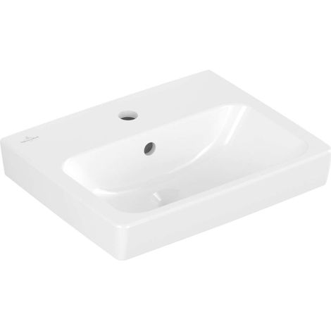 Villeroy & Boch Architectura - Lavabo 45x37 cm, con troppopieno, foro per rubinetto, bianco alpino 43874501